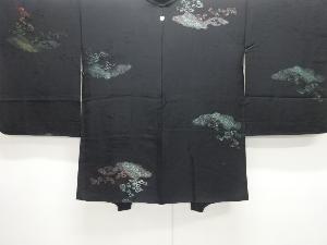 雲に菊模様織り出し一つ紋羽織